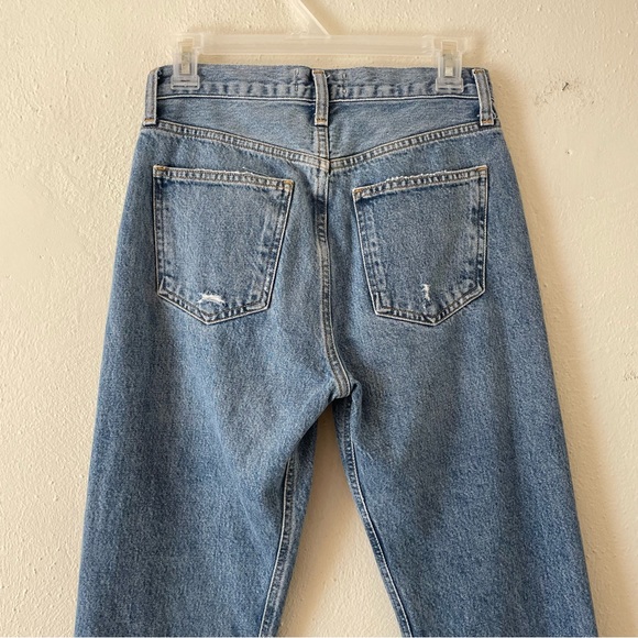AGOLDE Mia Straight leg Distressed Jeans Rule size 24 light wash - Picture 10 of 15